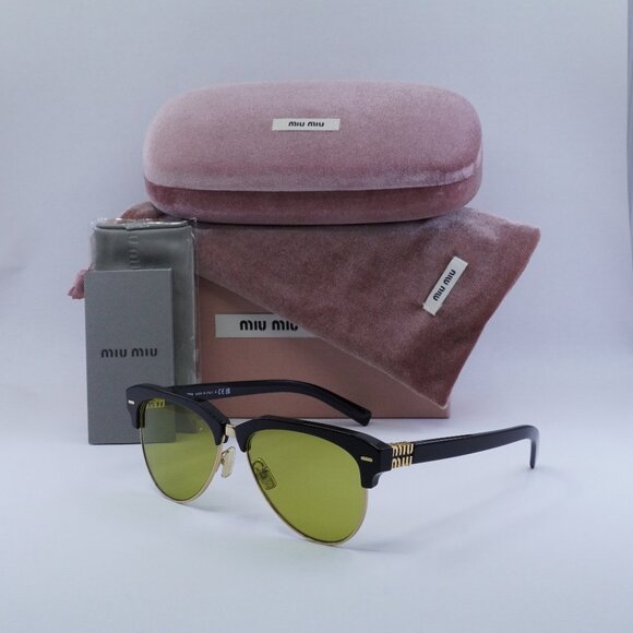 Final Price! Miu Miu MU09ZS 1AB07O Black Green Sunglasses